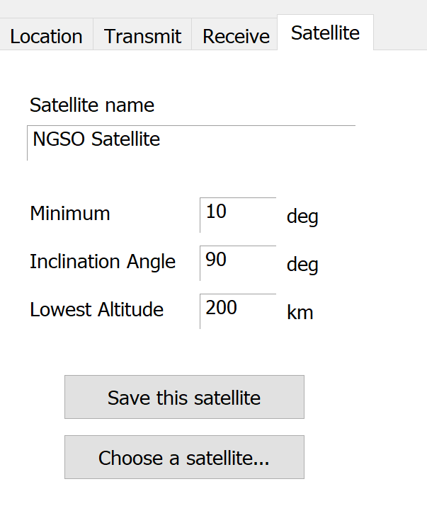 Non-GSO Satellite Options