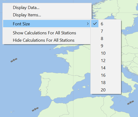 Figure 17: Changing the font size