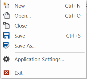 Figure 24: File Menu Options