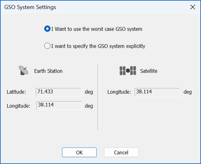 Figure 21: GSO Settings Dialog Using Worst Case Option