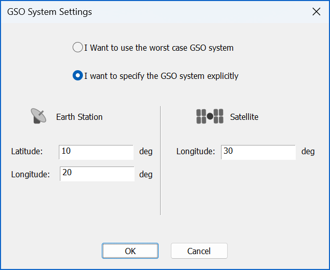 Figure 22: GSO Settings Dialog Allowing Locations to be Changed