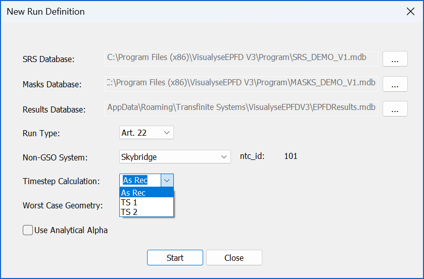 Figure 6: Selecting Timestep Calculation