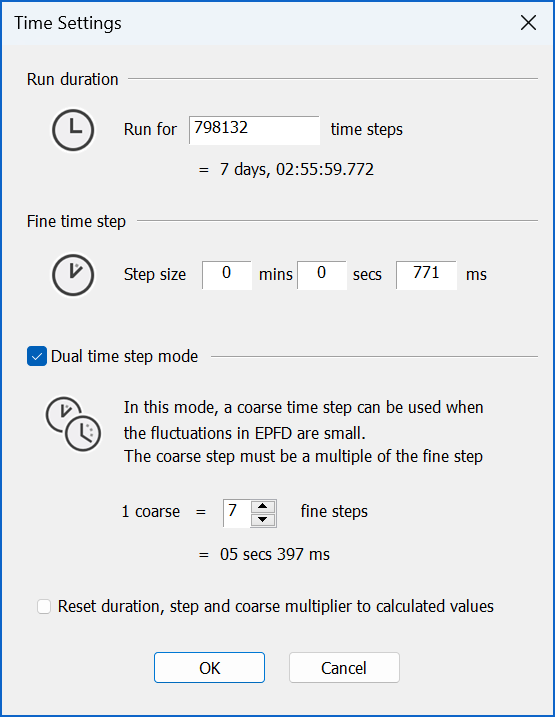 Figure 23: Time Settings Dialog