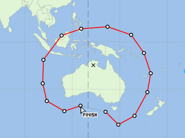 To complete the contour, click on the first point agai