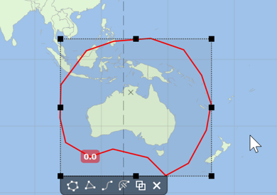 The completed contour is shown as the current selection