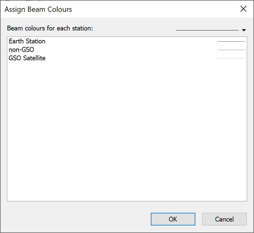 Assign Beam Colours Dialog