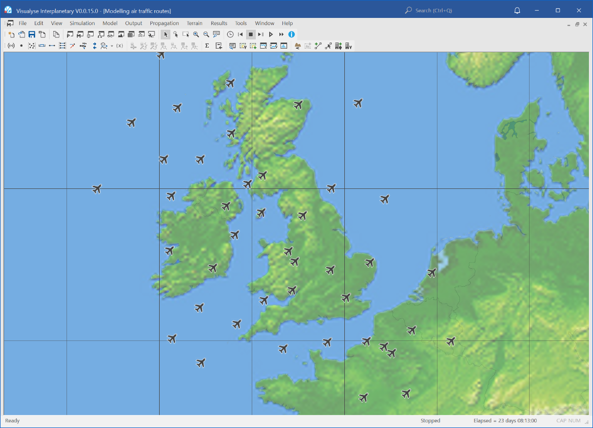 Modelling air traffic routes