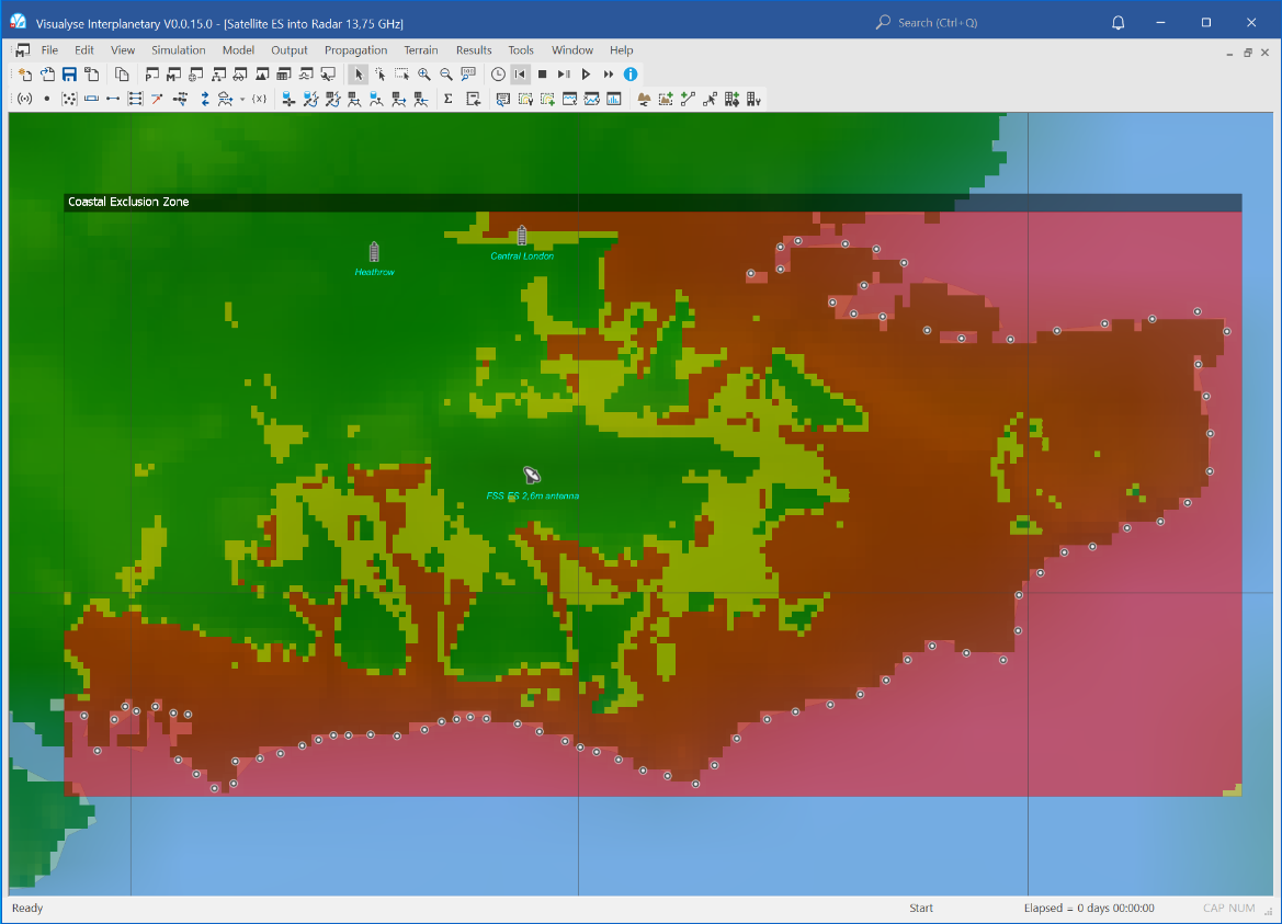 Satellite ES into Radar 13.75 GHz