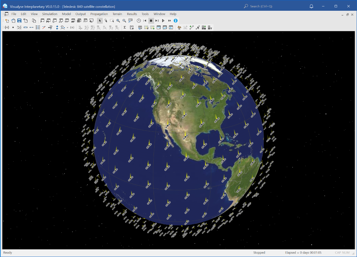 Teledesic 840 satellite constellation