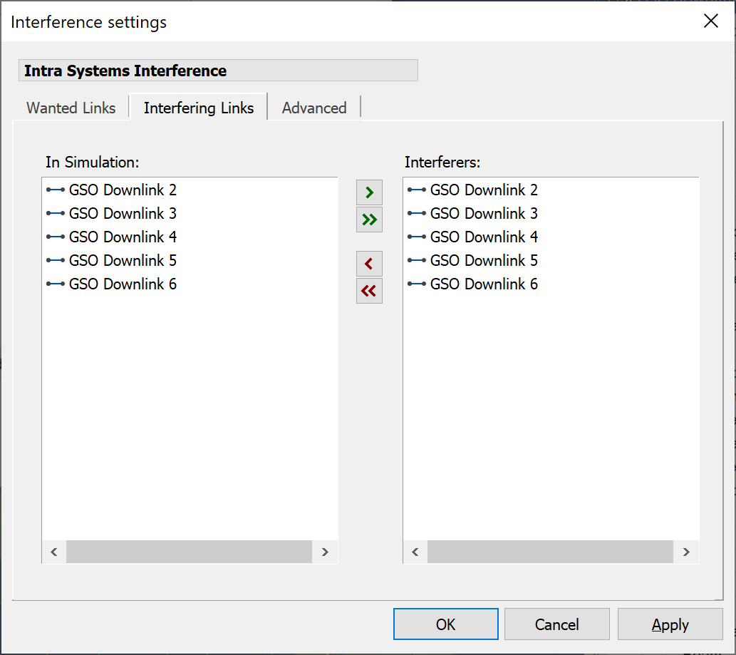 Interference Path – Interfering Links Selection