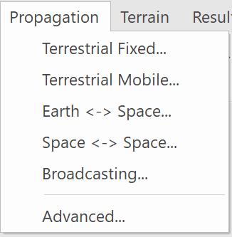 Propagation Menu