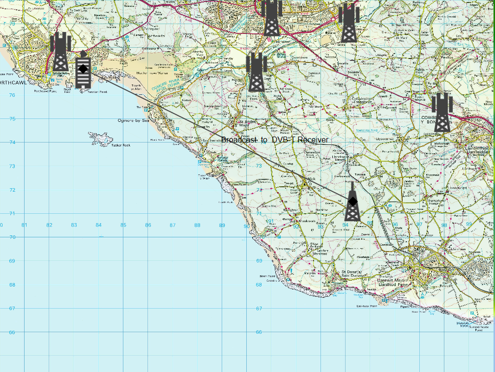 Raster Overlay: OS Map of part of Wales