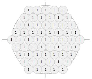 5 Ring Hexagonal Pattern without Clip