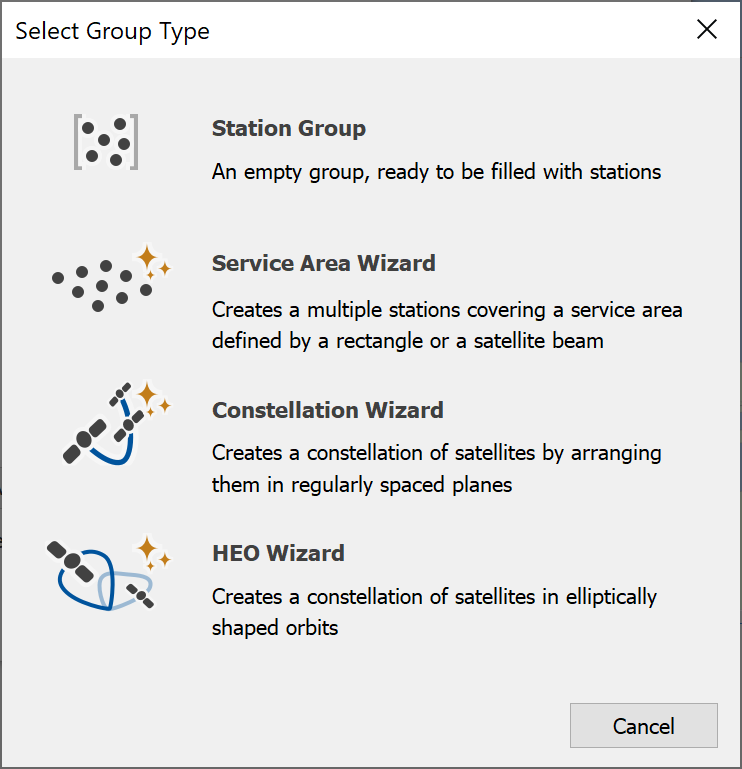 Selection of Station Group Type