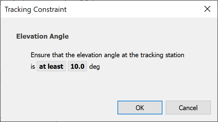 Tracking Strategy Constraints