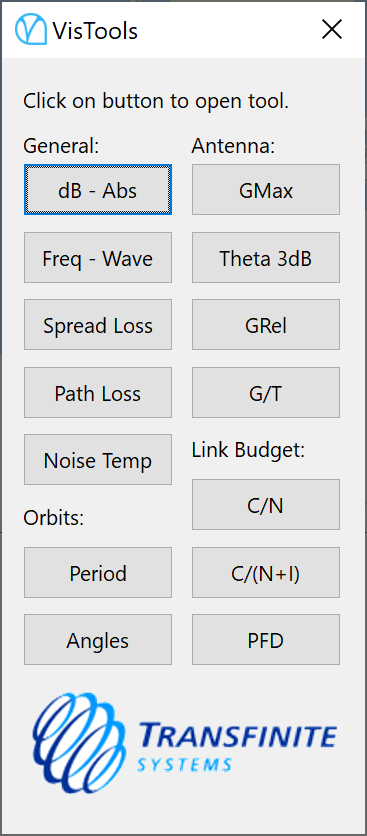 VisTools Interface