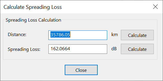 Calculate Spreading Loss