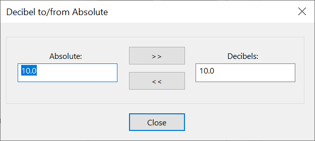 Decibel to/from Absolute