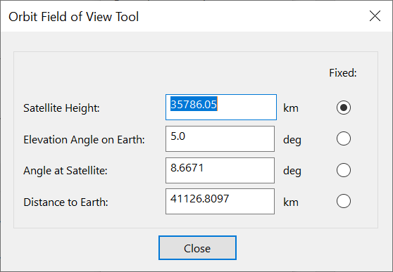 Orbit Field of View Tool