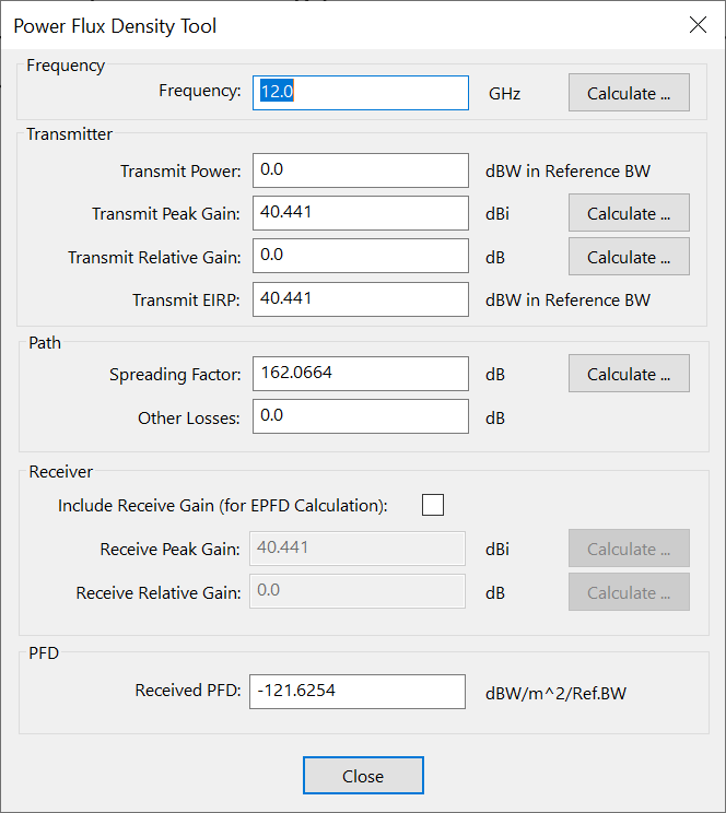 PFD / EPFD Tool