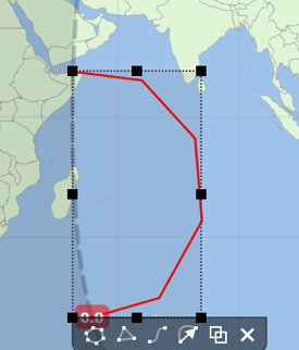 The completed contour is shown as the current selection