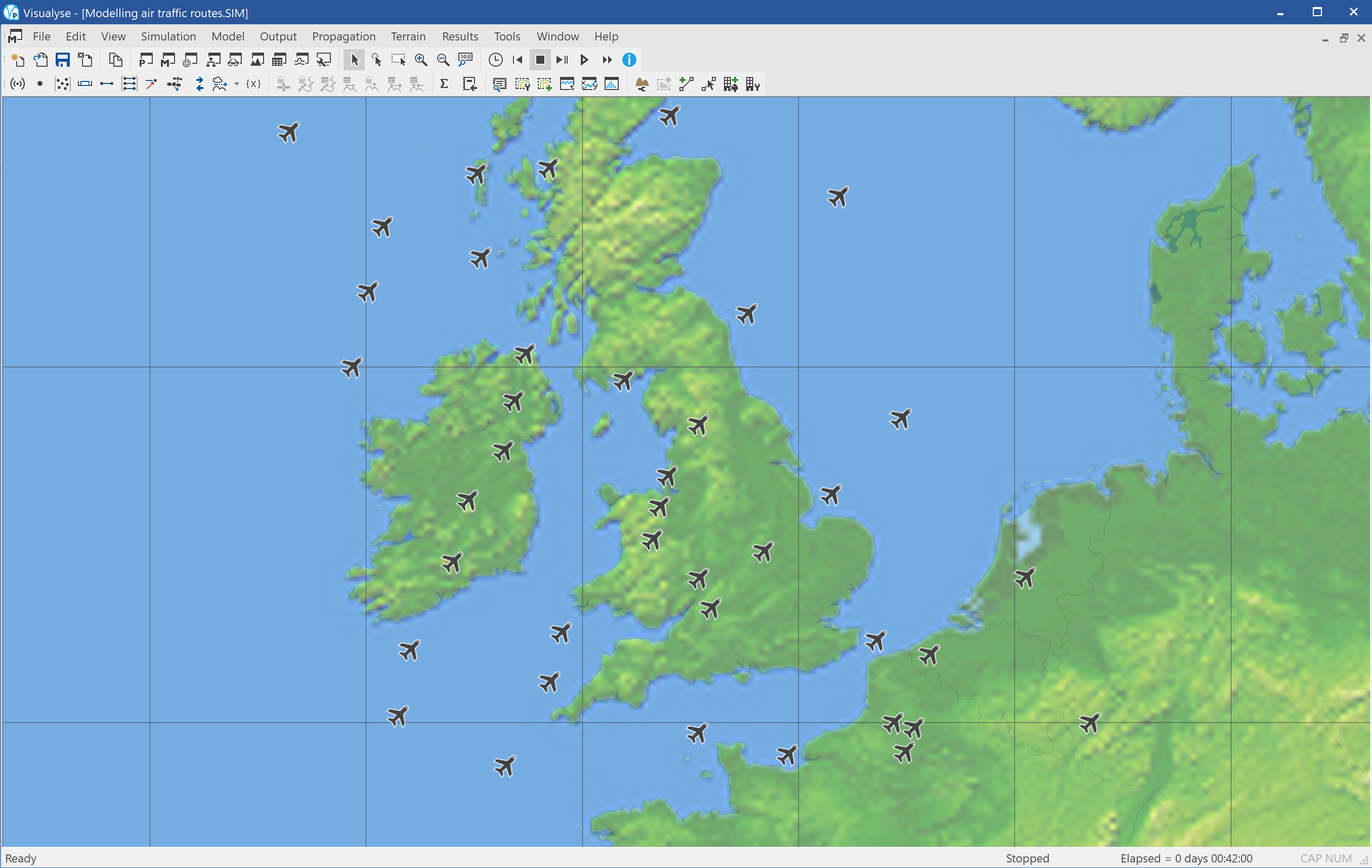 Modelling air traffic routes