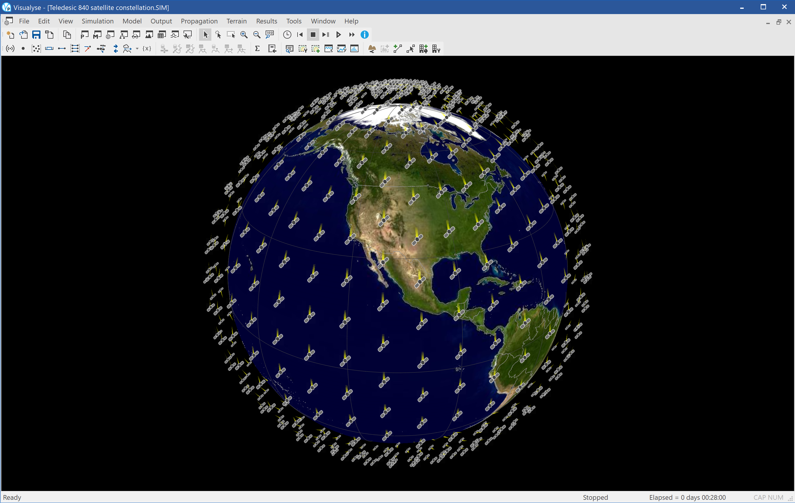 Teledesic 840 satellite constellation