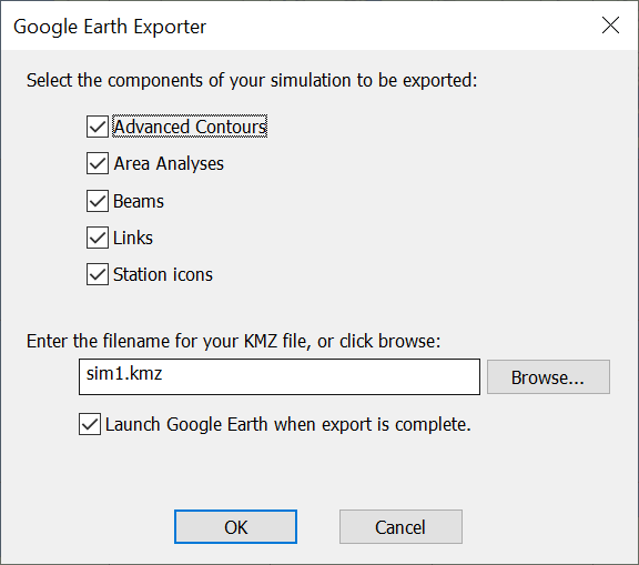 Export to Google Earth Options