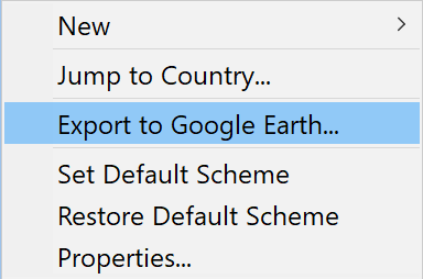 Export to Google Earth Pop-Up Menu-1