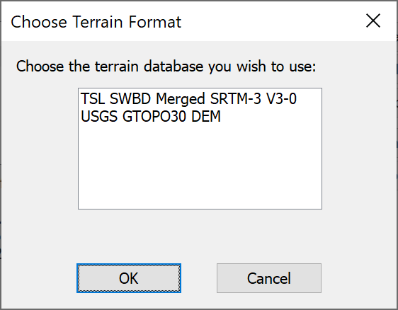 Choose Terrain Format