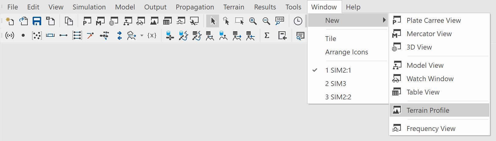 Terrain Profile Menu