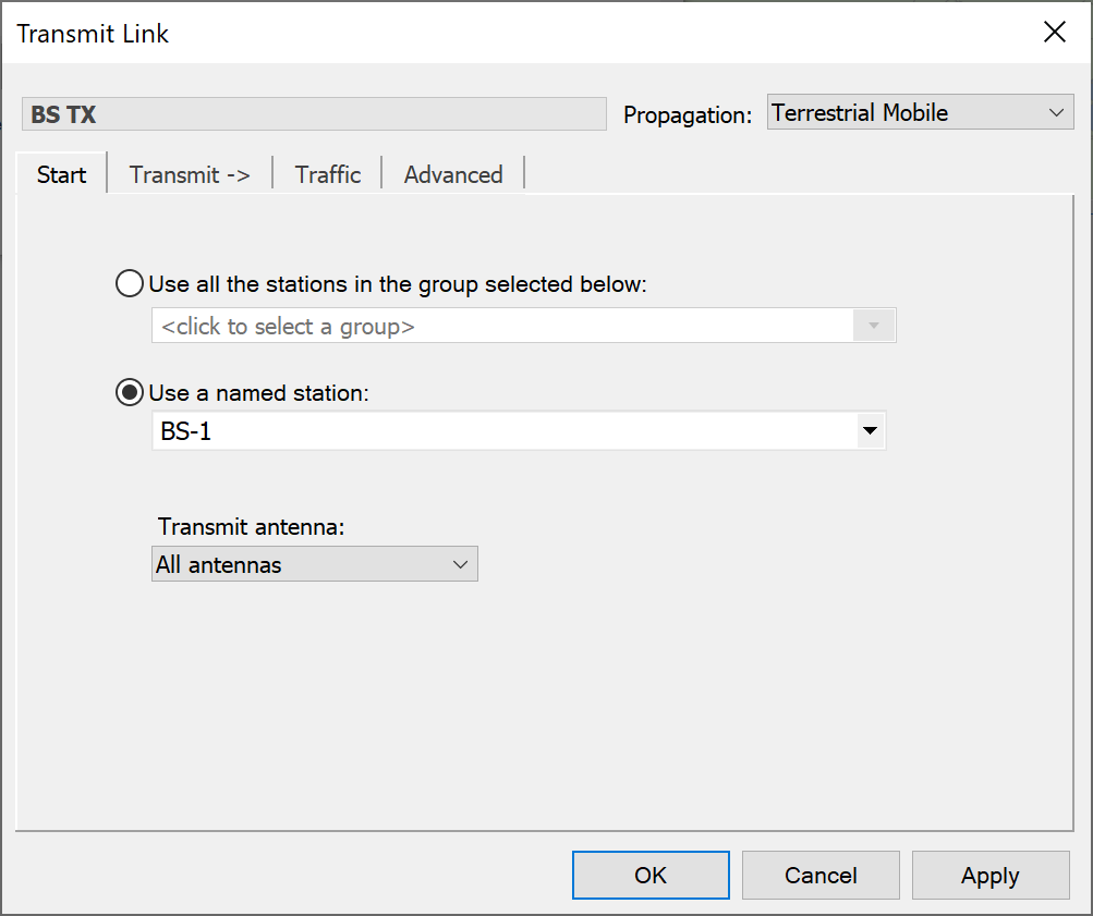 Transmit Station Tab