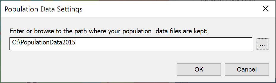 Population Data Settings