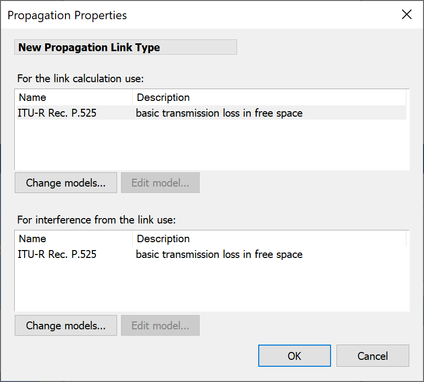 Propagation Link Type Dialog