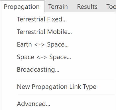 Propagation Menu