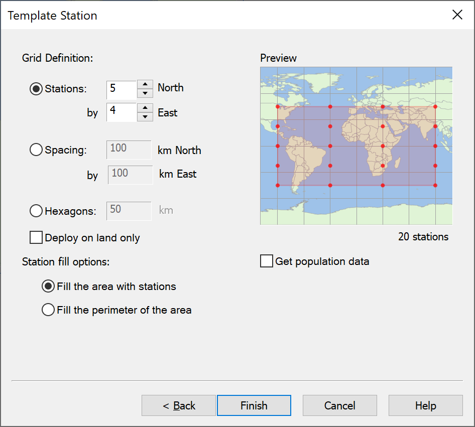 Service Area Wizard – Grid Definition