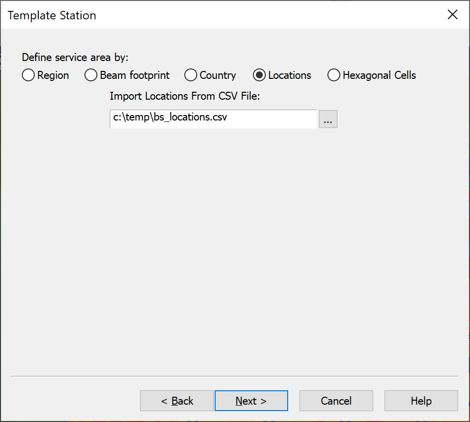 Importing Base Station Locations